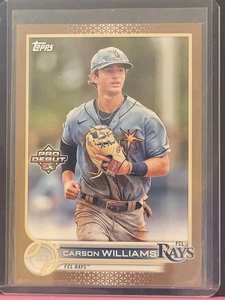 Carson Williams Tampa Bay Rays Topps Pro Debut 2022 Gold /50 Karte - Bild 1 von 2