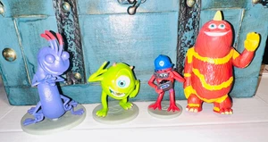 Disney PIxar Monsters Inc. Set 4 Figuren PVC Spielzeug Kuchen - Bild 1 von 5