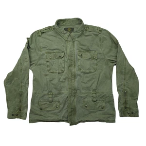 Chaqueta Lucky Brand Para Hombres XXL Verde Militar Aviador Tareas Campo Exterior Cremallera - Imagen 1 de 12