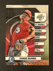 Chase Burns 2024 Bowman Chrome Draft Night Reds - Picture 1 of 1