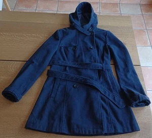Cappotto ragazza Divided by H&M. Originale. Colore blu scuro. Con cappuccio - Foto 1 di 10