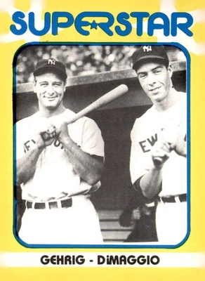 1980 TCMA Superstars #5 Lou Gehrig / Joe DiMaggio - Image 1 of 2