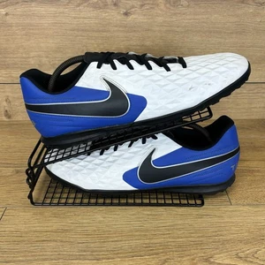 Nike Fußballschuhe Herren Gr. UK 11,5 Tiempo weiß blau Astro Turf Turnschuhe - Bild 1 von 11
