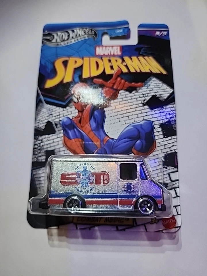 Hot Wheels Silver Series 2026 Spider-Man Combat Medic NUEVO Chase 5/5 Diecast Foto 1 de 1