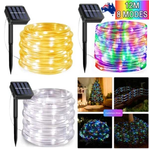 12m 100LED Solar Fairy String Light Copper Wire Outdoor Waterproof Garden Decor - Picture 1 of 15