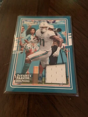 2020 Donruss Threads DeVante Parker Jersey Patch  #25 Dolphins - Image 1 of 2