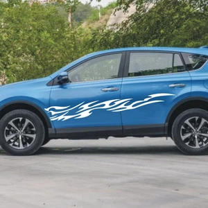 Car Sticker Racing Flames 78'' for RAV4 Highlander Prado Vinyl Door Decal ZC1415 - Picture 1 of 5