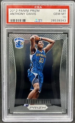 2012 Panini Prizm Anthony Davis Rookie RC #236 PSA 10 GEM MINT Lakers Mavericks - Image 1 of 2