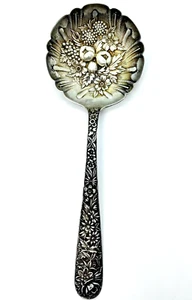 S.Kirk & Son Sterling Silver Repousse Berry Spoon - Picture 1 of 6