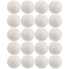  20 Pcs White Plastic Round Balls Retainer Beads for Flag Pole