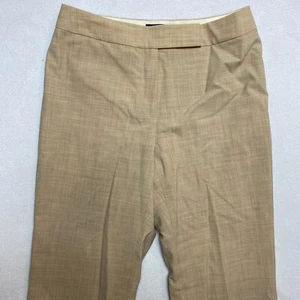Dana Buchman Wool Blend Flare Pants Women's 4 Tan Lighweight Office Trousers - Picture 1 of 10