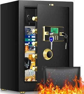 Tresor Möbeltresor Safe Sicherheit mit feuerfester Geldkassette Zahlen B724 - Bild 1 von 9