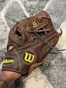 Guanto da baseball Wilson Optima A800 11,5" A800DK115 in pelle marrone mano destra - Foto 1 di 7