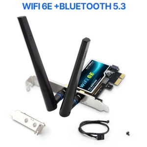 Desktop AX210 PCIe WiFi 6E Network Bluetooth 5.4 Adapter Tri-Band PCIE WiFi Card - Picture 1 of 8