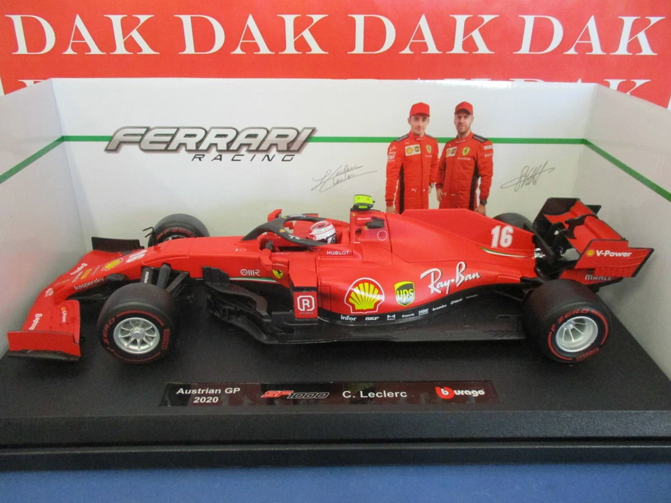 Die cast 1/18 modellino Auto F1 Ferrari SF1000 Austrian GP 2020 C. LeClerc - Immagine 1 di 4