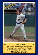 1990 Brewers Police #3 Chris Bosio 