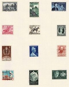 AUSTRALIEN - 1960/63 12 BRIEFMARKEN - Sc# - FU - COM 26 - Bild 1 von 1