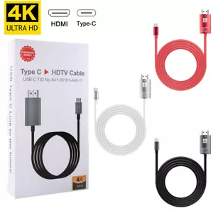 Cable adaptador USB-C tipo C a HDMI HDTV para Samsung S10 S9 S8/MacBook - Imagen 1 de 25