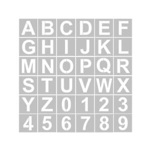 36pcs 3 Inch Alphabet Letters & Numbers Stencils PET Art for Painting Decor O8Q5