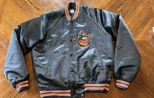 Giacca bomber vintage Baltimore Orioles taglia L cappotto baseball gesso anni 80 - Foto 1 di 14