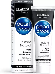 3 X Pearl Drops -Instant Natural White Toothpolish -with Activated Charcoal -75m - Picture 1 of 4