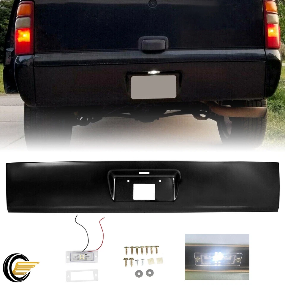 For 2000-2006 Suburban Yukon Tahoe Primed Rear Bumper Roll Pan w/LED Light - Image 1 of 4