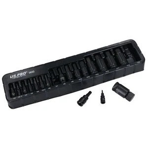 Llave hexagonal Allen de impacto métrico enchufes poco profundos 2 mm - 22 mm 17 piezas unidad mixta - Imagen 1 de 1