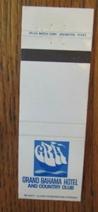 GOLF: GRAND BAHAMA HOTEL & COUNTRY CLUB (SPORTS) (MATCHBOOK MATCHCOVER) -F11 - Picture 1 of 1