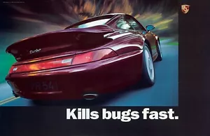 AWESOME RARE Porsche Poster Turbo Kills Bugs Fast 17X11 - Picture 1 of 1