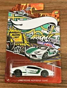 Hot Wheels Lamborghini Aventador Coupe HW Police Art “Missing Logo” White VHTF! - Picture 1 of 1
