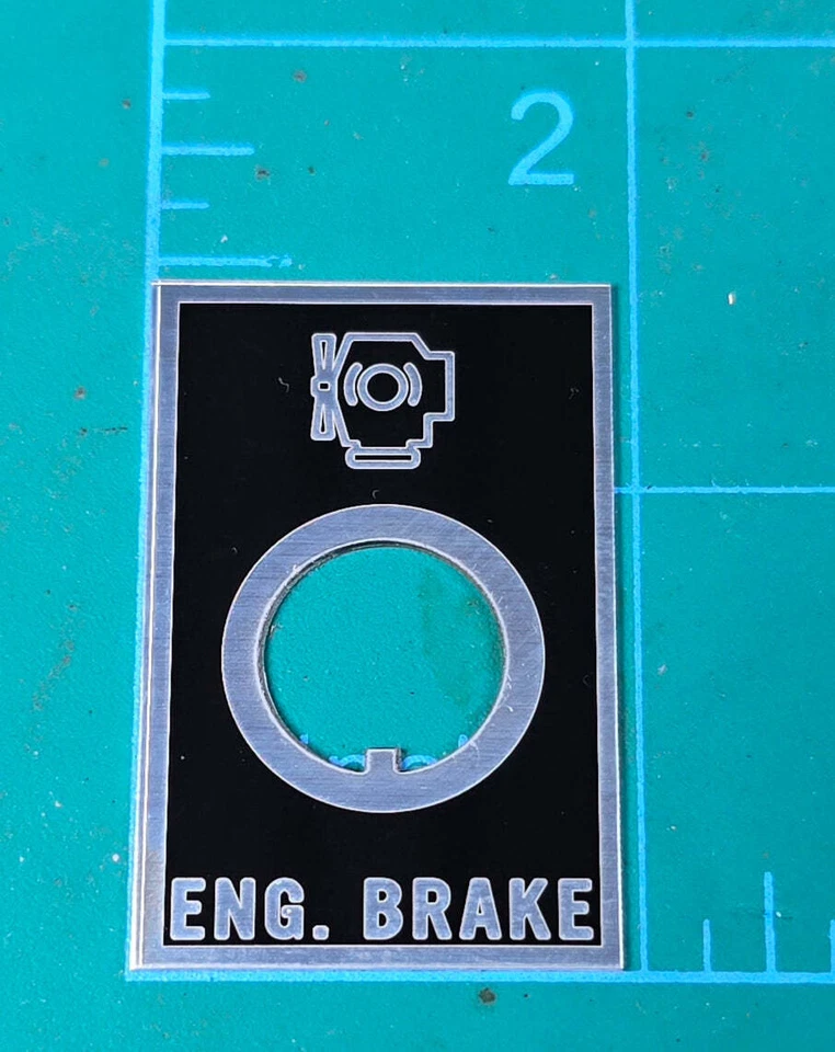 Mack Engine Brake Switch Label Plate - Image 1 of 1