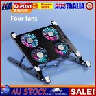 PC Laptop Cooler 4 Silent Fan FOLDING Notebook Cooling Pad Support (Black)