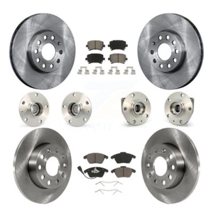 Front Rear Hub Bearing Disc Brake Rotor And Pad Kit (10Pc) For Volkswagen Rabbit - Picture 1 of 8