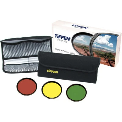 Tiffen Black & White Filter Kit (Yellow, Red, Green and Pouch) - 67mm, 3 Filters - Image 1 of 4