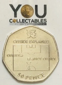 Olympic 50p Football offside rule Fifty Pence coin 2011 - FREE DELIVERY - Picture 1 of 1