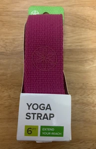 Yoga Strap 6 ft PINK 100% Cotton Machine Washable NIB GAIAM Yoga Workout Gym - Picture 1 of 3