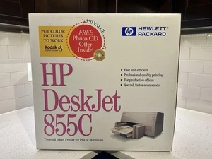 Vintage HP 855C Deskjet Color Printer BRAND NEW SEALED Windows Macintosh - Afbeelding 1 van 3