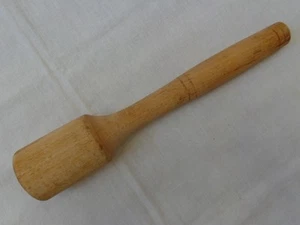Antique Rustic Pestle Vtg Wood Primitive Farm Kitchen Mortar Food Grinding Tool - Picture 1 of 7