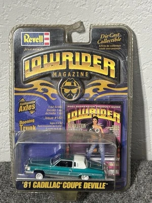 Revell Lowrider 杂志 '81 凯迪拉克轿跑车德维尔 1: 64 压铸汽车绿色 #165 — 第 1/4 张图片