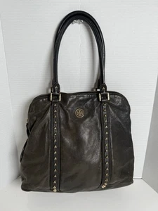 Borsa Tory Burch Pyramid Stud Dome Tote Bag in pelle con ferramenta dorata - Foto 1 di 19