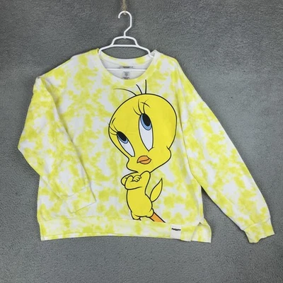 Sudadera Looney Tunes Piolín Mujer Junior XXXL Amarillo Tie Dye Gráfico Foto 1 de 4