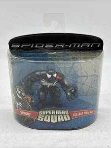 Moc MARVEL SUPER HERO SQUAD VENOM COMPLETE TONGUE SHINY BLUE METALLIC SPIDERMAN - Picture 1 of 6
