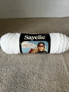 Sayelle Acryl Garn Kammgarn Gewicht Knäuel #1001 weiß 570283 Neu aus altem Lagerbestand - Bild 1 von 2