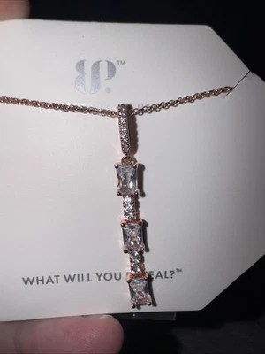 Bomb Party OG,NK7861“Drops of Love”透明立方氧化锆,镀玫瑰金 — 第 1/2 张图片