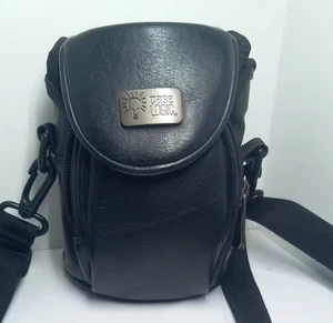 Case Logic Black Leather Small Camera Bag With Shoulder / crossbody Strap - Picture 1 of 9
