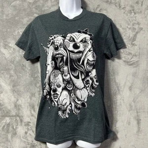 Clown Graphic T-Shirt Goodie Two Sleeves Small Horror Circus Grunge Dark - Picture 1 of 7