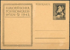 DEUTSCHLAND 1942 Postkarte - Europäischer Postkongress Wien - UNBESPIELT - Bild 1 von 2
