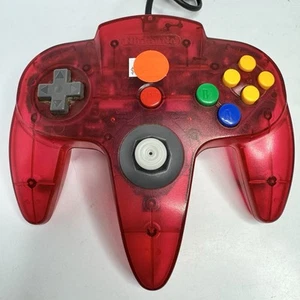 OEM Watermelon Red Funtastic Nintendo 64 N64 Controller w/ Tight Joystick - Picture 1 of 14