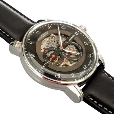 Reloj para hombre Zeppelin 8664-2 nuevo Captain's Line automático esfera negra Foto 1 de 4