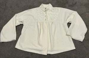 Chaqueta de salón vintage Vanity Fair para mujer talla S Pj bata botones dacron polar - Imagen 1 de 6